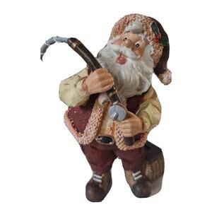 Fishing Santa Claus Fisherman Father Christmas Figure 7"
